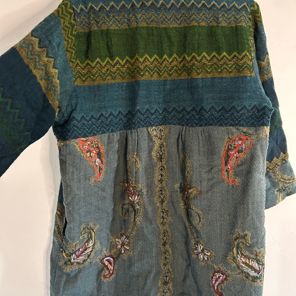Soft Surroundings Embroidered Wool Kimono/ Cardigan - Picture 5 of 7
